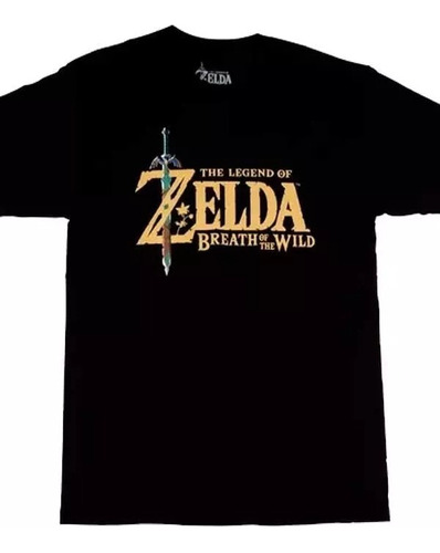 The Legend Of Zelda Playera Bioworld Negro Y Dorado