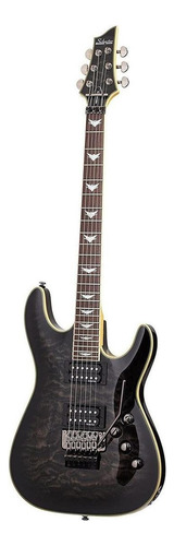 Guitarra eléctrica Schecter Omen Extreme-6 archtop de arce/caoba see-thru black con diapasón de palo de rosa