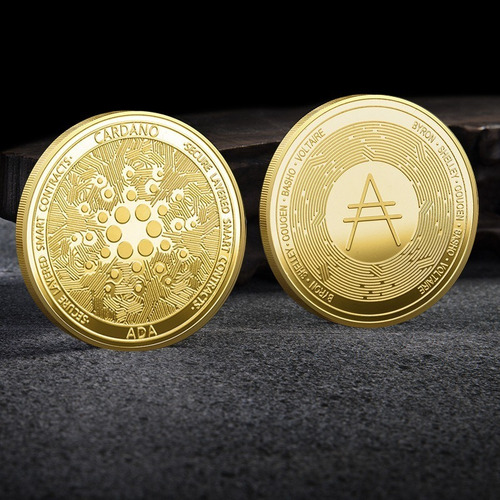 Cardano Ada Criptomoneda Moneda Física Coleccionable Dorada