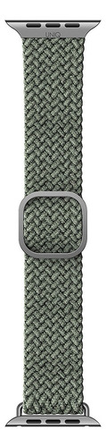 Correa Trenzada Para Apple Watch 46/45/44/42mm Aspen De Uniq Ancho De La Correa 2.2 Cm Color Verde