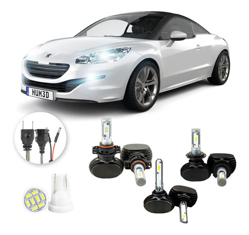 Lampada Led S1 Peugeot Rcz 2014-2016 Farol Alto Baixo Milha