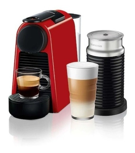 Cafetera Nespresso Essenza Mini D Roja + Espumador Aeroccino