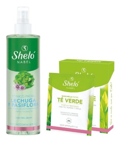 Tónico De Lechuga Y Pasiflora + Mascarilla Té Verde Shelo