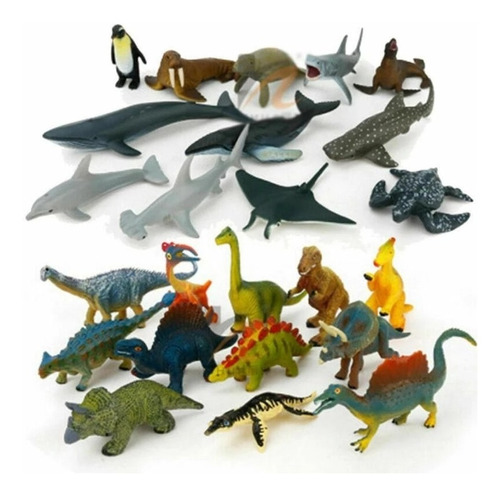 Set Figuras de Animales del Mar 12 Piezas Recur 