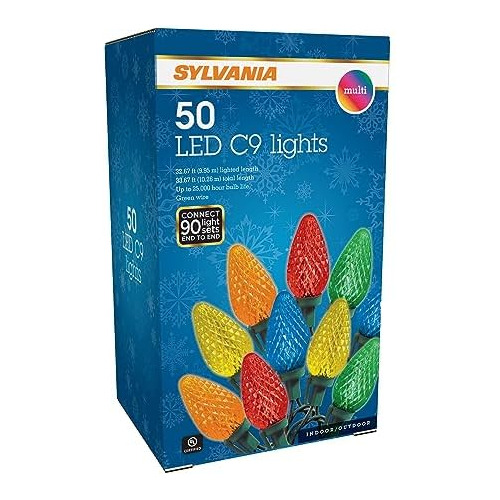 Conjunto De 50 Luces Led C9 Facetadas Multicolores