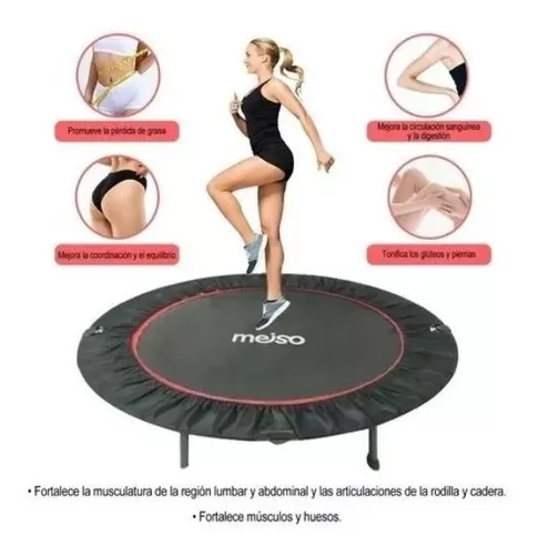 Mini Cama Elastica Saltarin Fitness 1mts Gym Con Manubrio