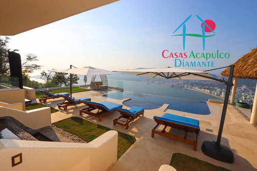 Cad Villa Emiliano. Con Terraza Con Alberca, Sala, Comedor, Bbq Y Vista A La Bahía De Acapulco