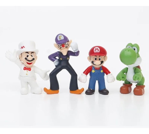 Set De 3 Figuras Coleccionables De Mario Bross 3 A 8 Cm