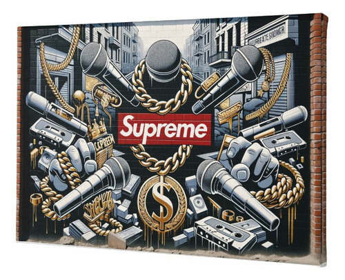 Cuadro Mural Hip-hop Supreme Iconic 40 X 50