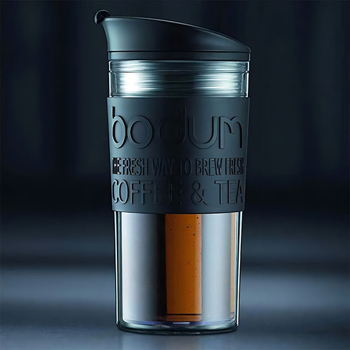 Termo Doble Pared Plástico Negro 350 Ml Bodum