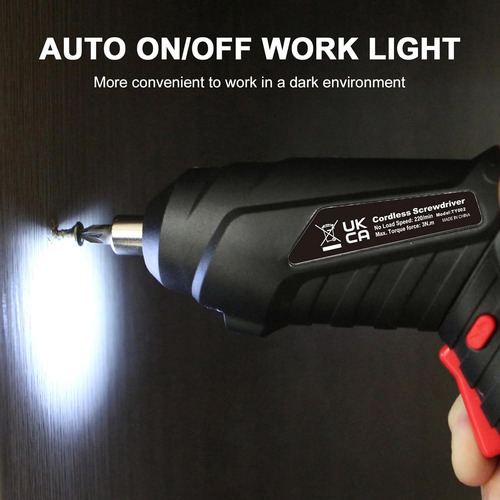 Cordless Electric Screwdriver, 3.6v Rechargeable Power Sc...