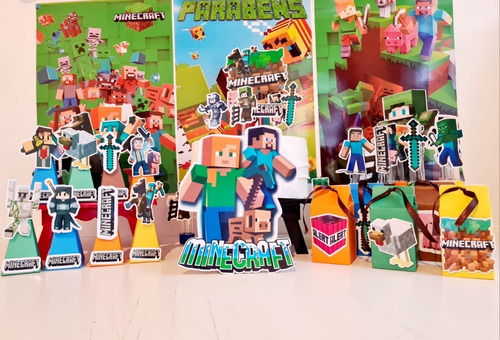 Kit Festa Lembrancinha Minecraft 73 Itens