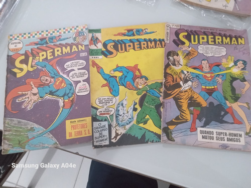 Lote Com 3 Gibis Do Superman Da Editora Ebal N. 41,51 E 72