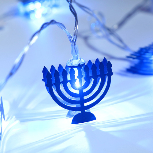 Candelabro Led Con 9 Velas Led De Hanukkah Con Forma De X Ni