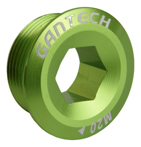Tampa Pedivela Integrado Gantech M20-aluminio-cores Cor Verde