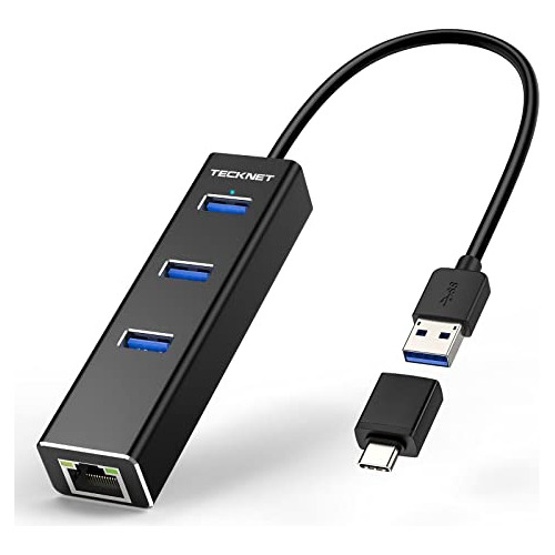 Adaptador Usb A Ethernet De 3 Puertos Con Usb C.