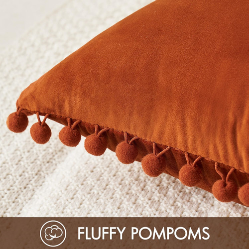 Fundas De Almohada Decorativas De 12 X 20 Pulgadas, Color Óx