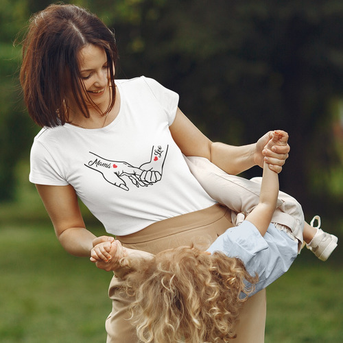 Playera De La Mano Para El Día De La Madre Y El Padre 4 Pza