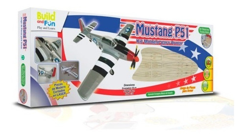 Imagen 3 de 3 de Kit Armar Avion Mustang,modelismo Maqueta Envio Gratis