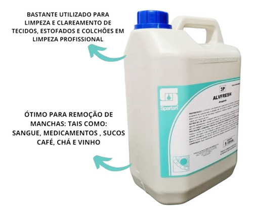 Alvfresh O Melhor Clareador De Roupas Alvejante 5lts Conc