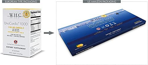 Whc, Óleo De Peixe Unocardio 1000, 1300 Mg De Óleo De Peixe