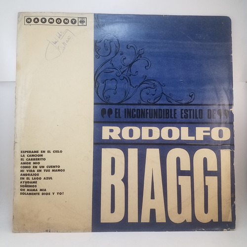 Rodolfo Biaggi - El Inconfudible Estilo - Vinilo - Mb- Tango