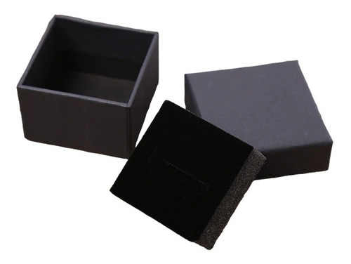 Caja Para Joyas Regalo Negra 5cmx5cmx3cm  - Adcesorios