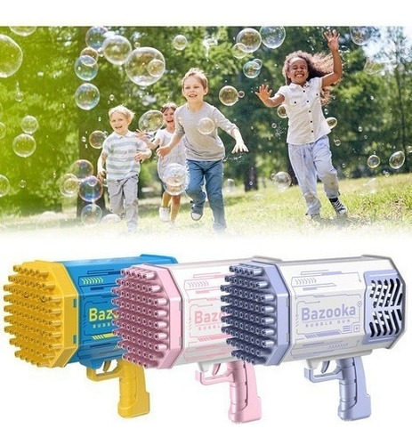 69 Holes Bazooka Bubble Machine Guns With Colored Lights T11