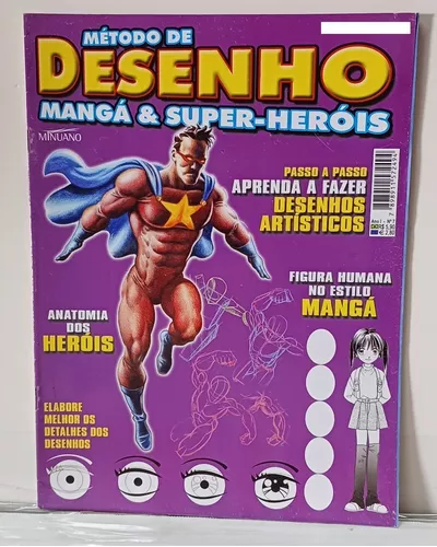 Revista Metodo De Desenho Manga E Super Herois Ler Descrição