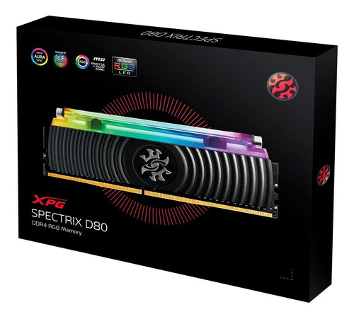 Imagen 3 de 7 de Memoria Ram Xpg Spectrix D80 8gb Ddr4 3200mhz Rgb Liquidcool