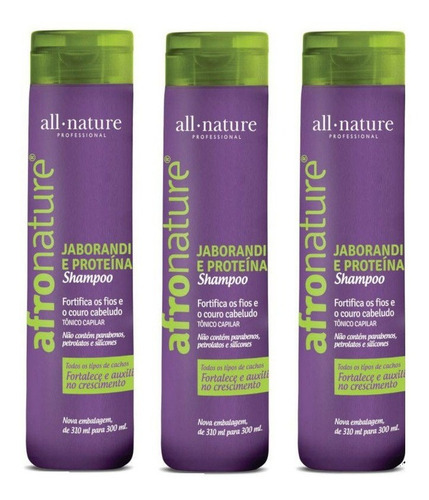 Shampoo Jaborandi 2 E Condicionador Jab Proteínas All Nature