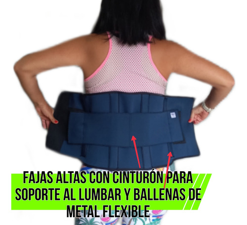 Faja Lumbar En Neopreno Reforzada Con Ballenas De Metal