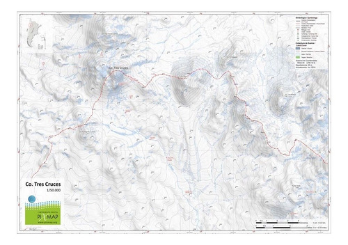 Imagen 1 de 3 de Mapa Topográfico: Cerro Tres Cruces