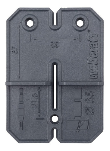 Imagen 6 de 10 de Plantilla Y Brocas Para Bisagra Wolfcraft 35 Mm