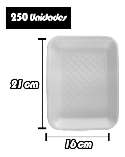 250 Charolas Térmicas En 5 Bolsas De 50 Pz 21x16 Cm