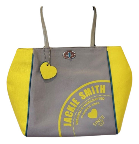 Cartera Jackie Smith Lolita Gris Y Laterales Amarillo