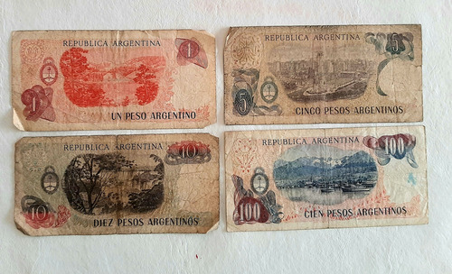 Lote Billetes Antiguos Pesos Argentinos. 1983 (Usado)