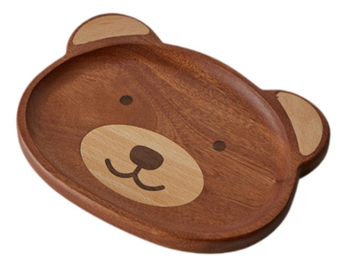 Bandeja Para Servir De Madera Con Forma De Oso, Ébano S