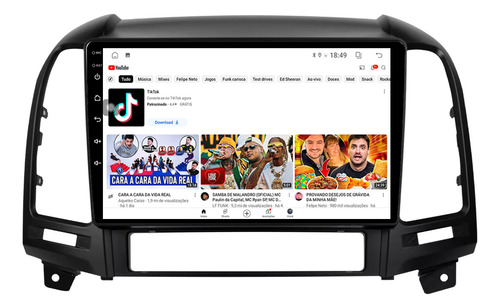 Multimidia Santa Fé 05/13 9p Android 13 Carplay 2gb 64gb