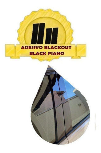Adesivo Blackout Coluna Porta Black Piano Kia Sportage