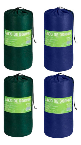 4 Sacos De Dormir/colchonete 2em1 C/ Bolsa Transporte Fácil