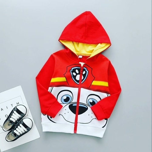 Sueter Sweater Paw Patrol Patrulla Canina Capucha Y Cierre