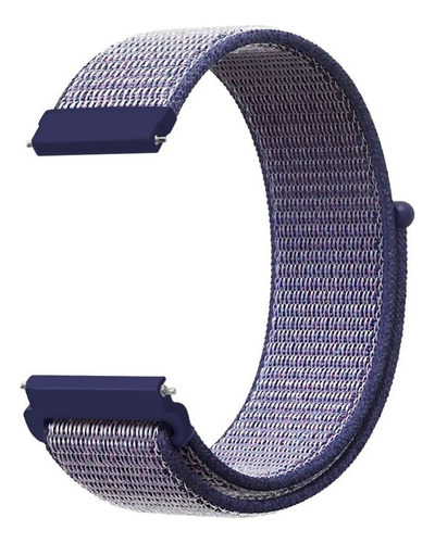 Malla Nylon Velcro 22mm Reloj Smart Amazfit Gtr 2 Imilab W12 Ancho 22 mm Color Azul