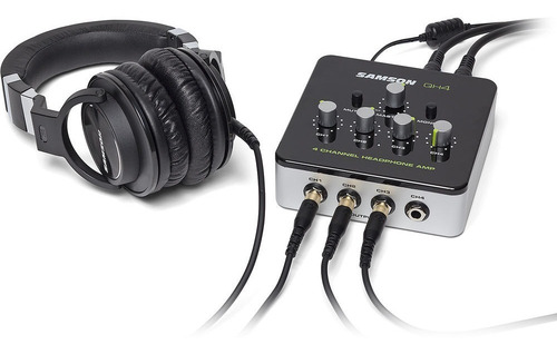 Amplificador De Auriculares Samson Qh4 De 4 Canales