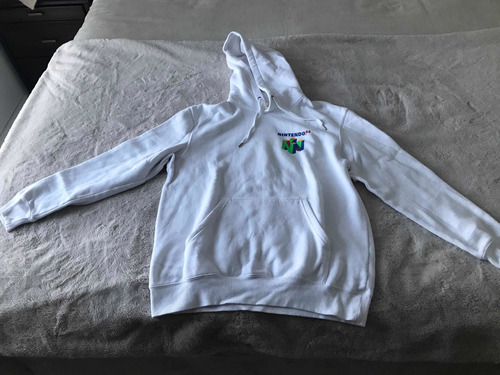 Poleron Hm Hombe, Talla M, Nintendo 64, Blanco, Original