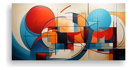 60x30cm Cuadro Abstracto Estilo Jan Munro Esquema Creativo