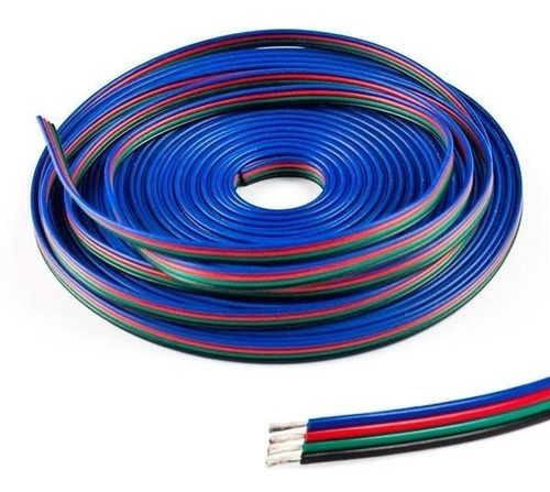 Kit 10mt Cable Rgb 4 Hilos Awg22 - Tiras Led Multicolor 