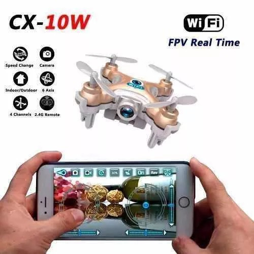 Mini Micro Nano Drone Cheerson Cx-10w C Câmera Hd 720p Fpv