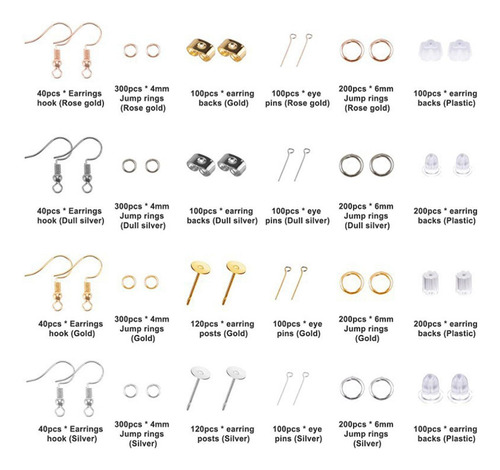 3600x Earring Making Kit Diy Handmade Silicone Earrings