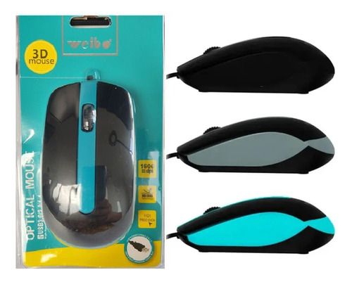 Set X3 Mouse Optico Wb 018 Ergonomico 3d